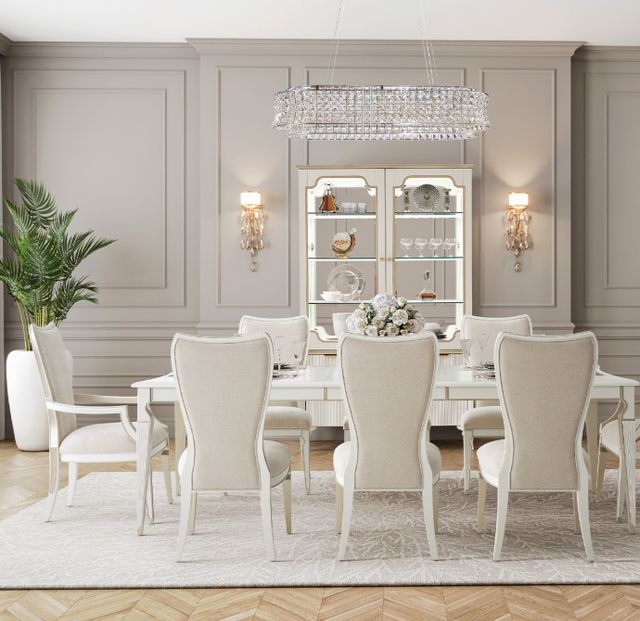 Michael Amini® La Marisia Creamy Pearl Rectangular Dining Table-1