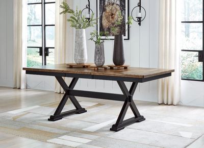 Signature Design by Ashley Wildenauer Brown Dining Table with Black Base Signature Design by Ashley Wildenauer Brown Dining Table with Black Base