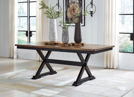 Signature Design by Ashley® Wildenauer Brown Dining Table with Black Base