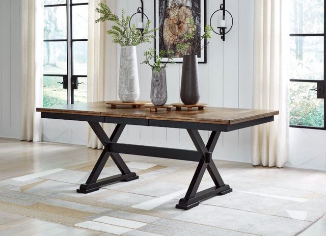 Signature Design by Ashley® Wildenauer Brown Dining Table with Black Base-4