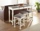 Steve Silver Co. Joanna 4-Piece Mocha Sofa Bar Set with Ivory Base -0