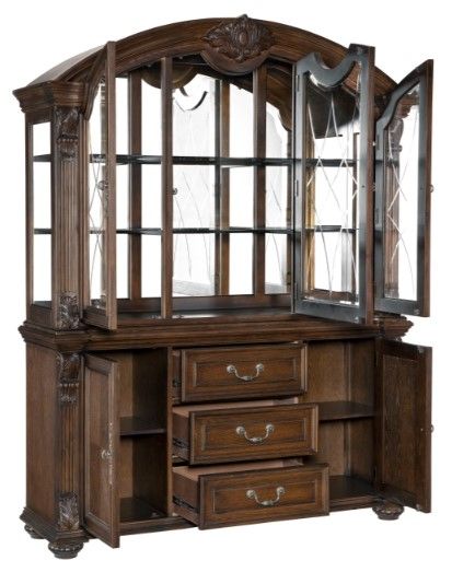Homelegance® Bergen Dark Oak Buffet and Hutch-3