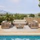 Armen Living Vivid 4-Piece Taupe/Brown Olefin/Wooden Outdoor Conversation Set-1