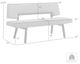 Armen Living Channell Black/Charcoal Upholstered Dining Bench-4