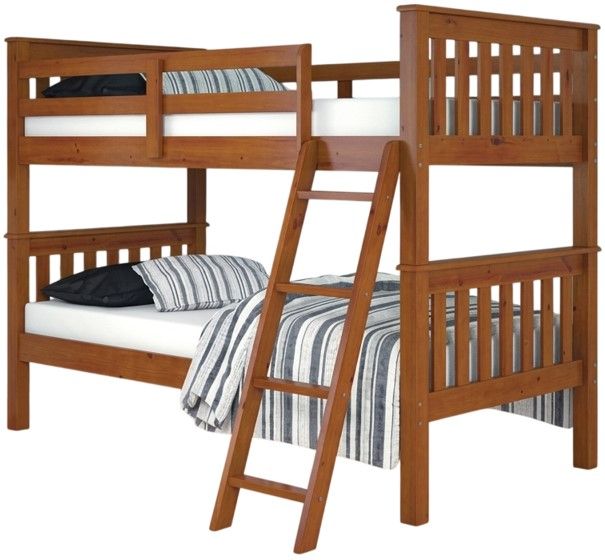Donco Kids San Antonio Mission Light Espresso Youth Twin/Twin Bunkbed-0
