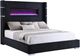 Coaster® Tisdall Black King Upholstered Fireplace Panel Bed-0