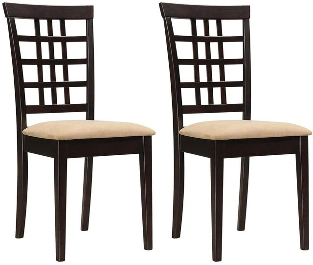 Coaster® Kelso 2-Piece Cappuccino Side Chairs-2