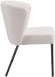 Zuo® Modern Aimee 2-Piece Black/Cream Dining Side Chair Set-2