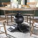 Legacy Classic Vintage Market Barnwood Oak Dining Table with Kettle Black Base-2