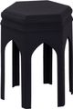 TOV Furniture Fes Black Textured Side Table-0