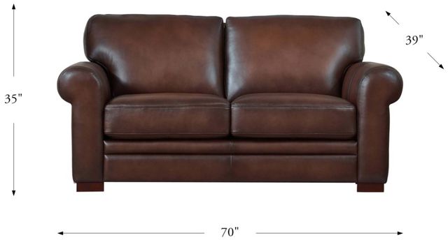 Hydeline® Brookfield Caramel Brown Loveseat-1