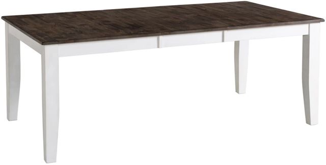 Intercon Kona Gray Dining Table with White Base-0