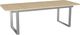 Amisco Customizable Burton 120" Rectangular Extendable Table with 1" White Oak Veneer Top, Radius Corners and 1 Leaf-0