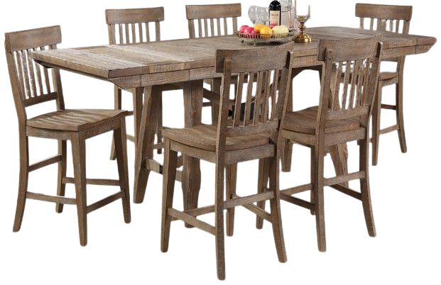 Steve Silver Co. Riverdale 7-Piece Driftwood Counter Dining Set-0