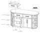 International Furniture Direct Balam Stained White Kitchen Island-1