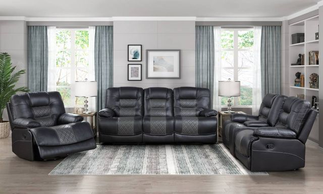 Homelegance® Fabian Dark Gray/Gray Swivel Glider Reclining Chair-1