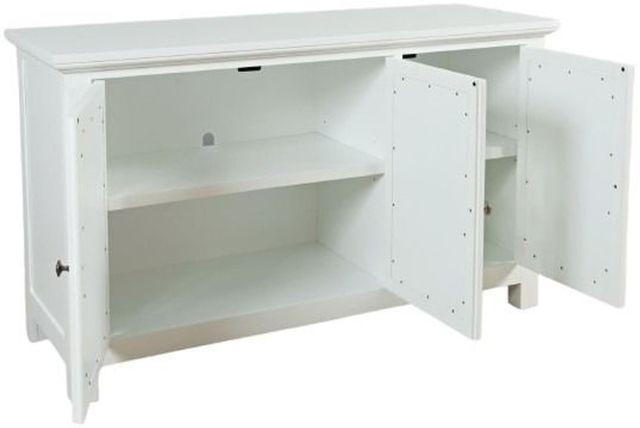 Jofran Inc. Isabella White 54" Mirrored Accent Cabinet-3