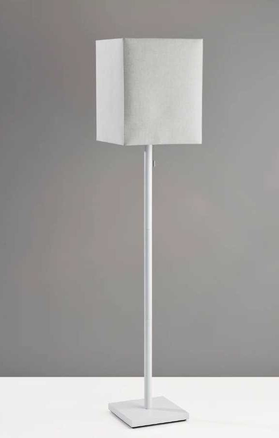 Adesso® Estelle Matte White Floor Lamp-3