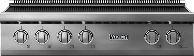 Viking 5 Series 36” Stainless Steel 6-Burner Induction Rangetop with Polished Chrome Trim-0
