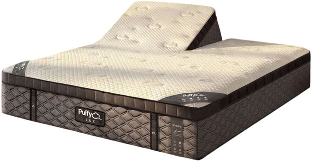 Puffy Lux 12" Hybrid Plush Pillow Top Split Head King Mattress in a Box-0