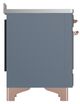 Ilve® Majestic III 48" Blue Gray Pro Style Induction Range with Solid Door and Copper Trim-3