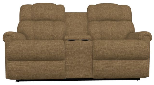 La-Z-Boy® Pinnacle Mink Power Wall Reclining Loveseat with Headrest and Console-1
