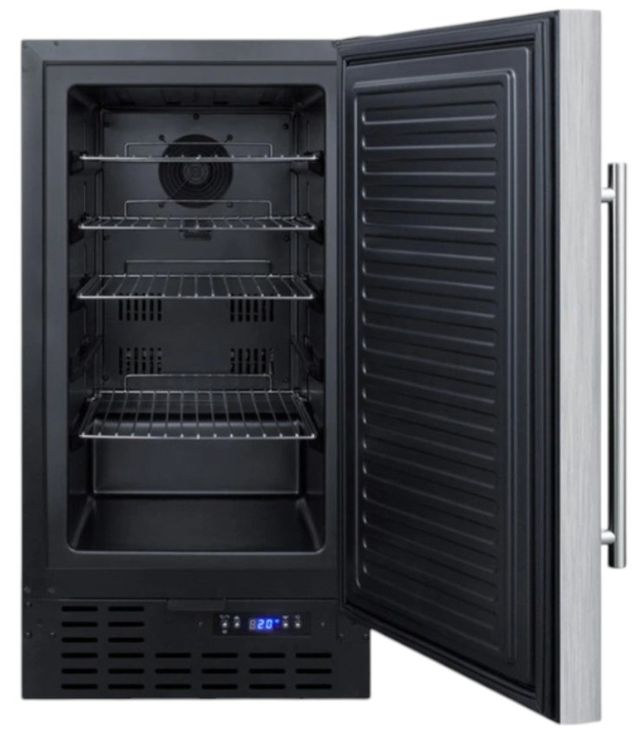 Summit® 18" 2.7 Cu. Ft. Stainless Steel Upright Freezer-1