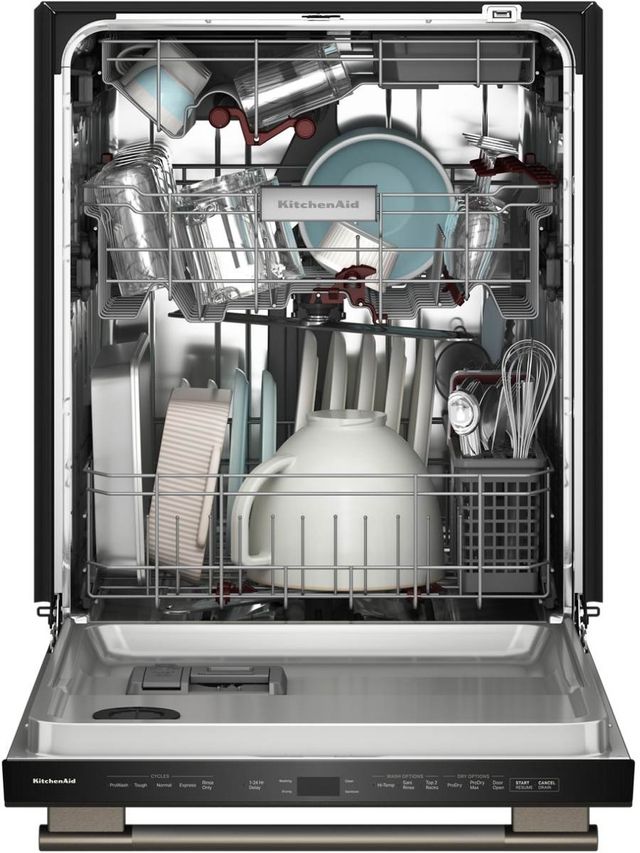 KitchenAid® 24" Black Ore 360° Max Jets™ Third Rack Top Control Built-In Dishwasher with ProDry™ System-3