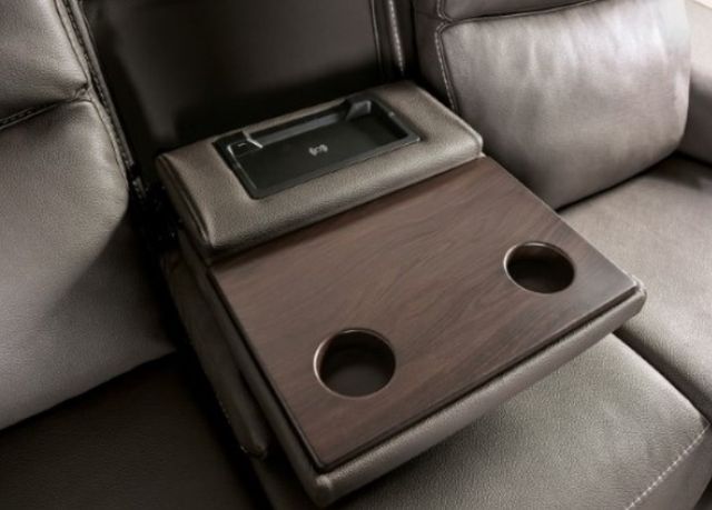 Furniture of America® Artemia Gray Power Reclining Sofa-3