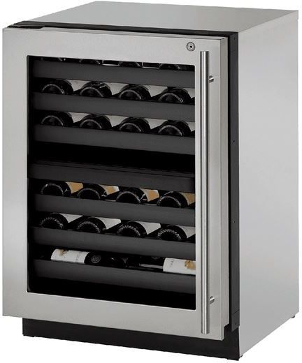 U-Line® 3000 Series 4.7 Cu. Ft. Stainless Steel Wine Cooler-0
