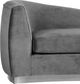 Meridian Furniture Julian Grey/Chrome Velvet Chaise-2