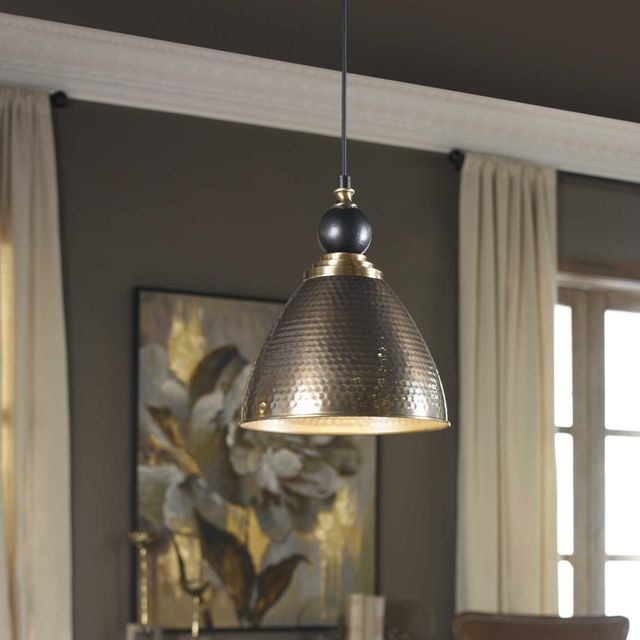 Uttermost® Adastra Antique Brass 1-Light Pendant-1