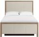 Whittier Wood® Furniture Bailey Almond King Upholstered Storage Panel Bed-0