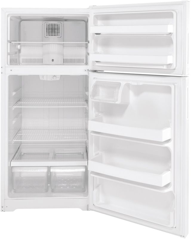 GE® 28" 16.6 Cu. Ft. ENERGY STAR® White Top Freezer Refrigerator-2