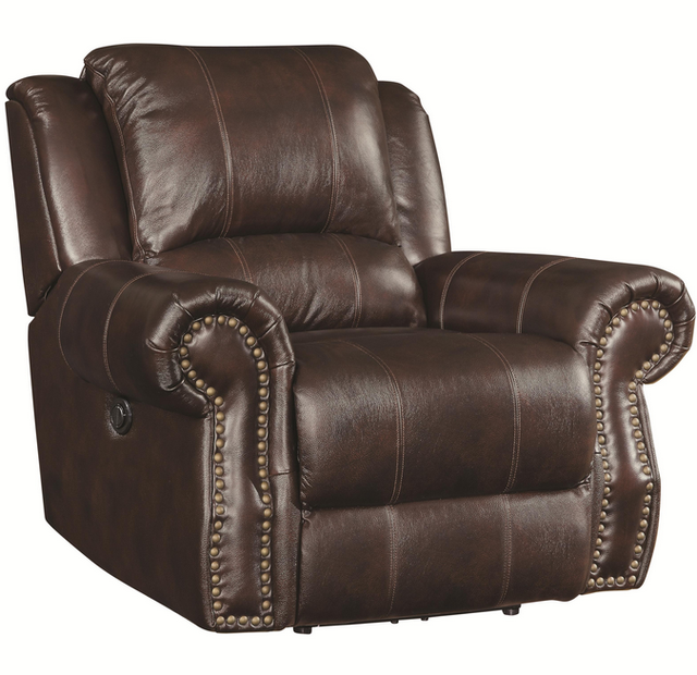 Coaster® Sir Rawlinson Dark Brown Swivel Rocker Recliner-0
