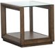 Magnussen Home® Sebastian Cinnamon Rectangular End Table with Glass Top-0