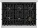 ZLINE Classic 36" Stainless Steel Pro Style Gas Range with Black Matte Door-1