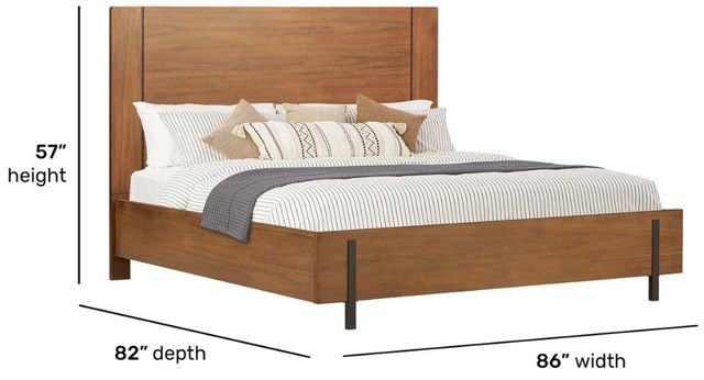 Flexsteel® Lincoln Walnut King Panel Bed-2