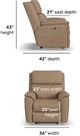 Flexsteel® Customizable Porter Leather Power Recliner with Power Headrest and Lumbar-2