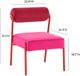 TOV Furniture Jolene 2-Piece Pink/Red Velvet Dining Chair Set-2