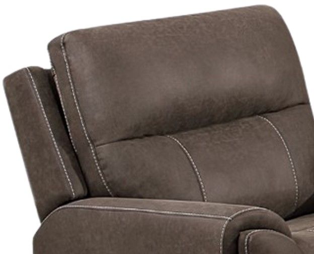 New Classic® Home Furnishings Gaia Sable Power Auto Glider Recliner with Power Headrest and Footrest-2