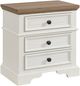 Elements International Eastwood Youth 3-Drawer Brown/White Nightstand-0