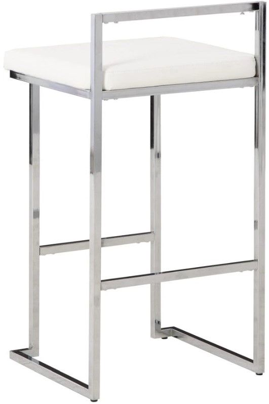 Signature Design by Ashley® Madanere White/Chrome Bar Stool-3