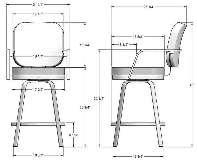 Amisco Customizable Dorsey Swivel Counter Stool-1