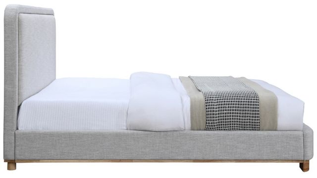 Meridian Furniture Nolita Grey/Natural Full Linen Textured Upholstered Bed-2