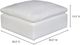 Moe's Home Collection Terra Condo Cream White Ottoman-2