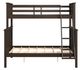 Linon Peyton Walnut Twin/Full Bunk Bed-3