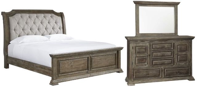 Signature Design by Ashley® Wyndahl 3-Piece Brown Queen Panel Bed Set-0