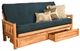 Kodiak Furniture Lodge Suede Navy/Natural Full Storage Futon with Mattress-0