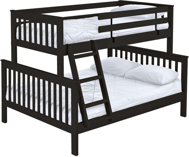 Crate Designs™ Furniture Espresso Twin XL/Queen Offset Mission Bunk Bed-0